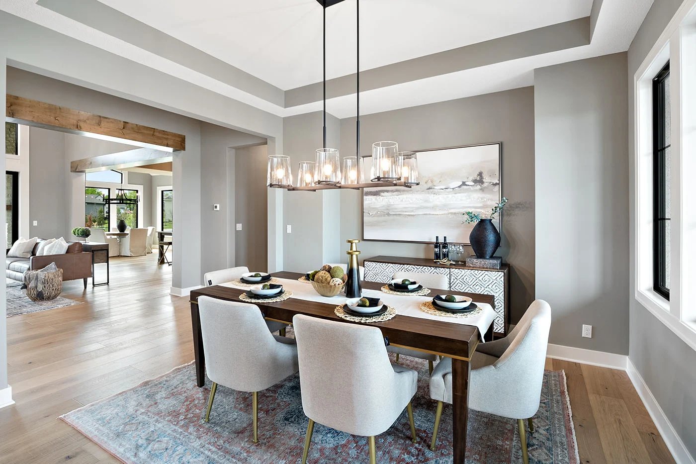 Polo Fields Dining Area Created by Dusty Rhodes Homes | Dusty Rhodes Homes